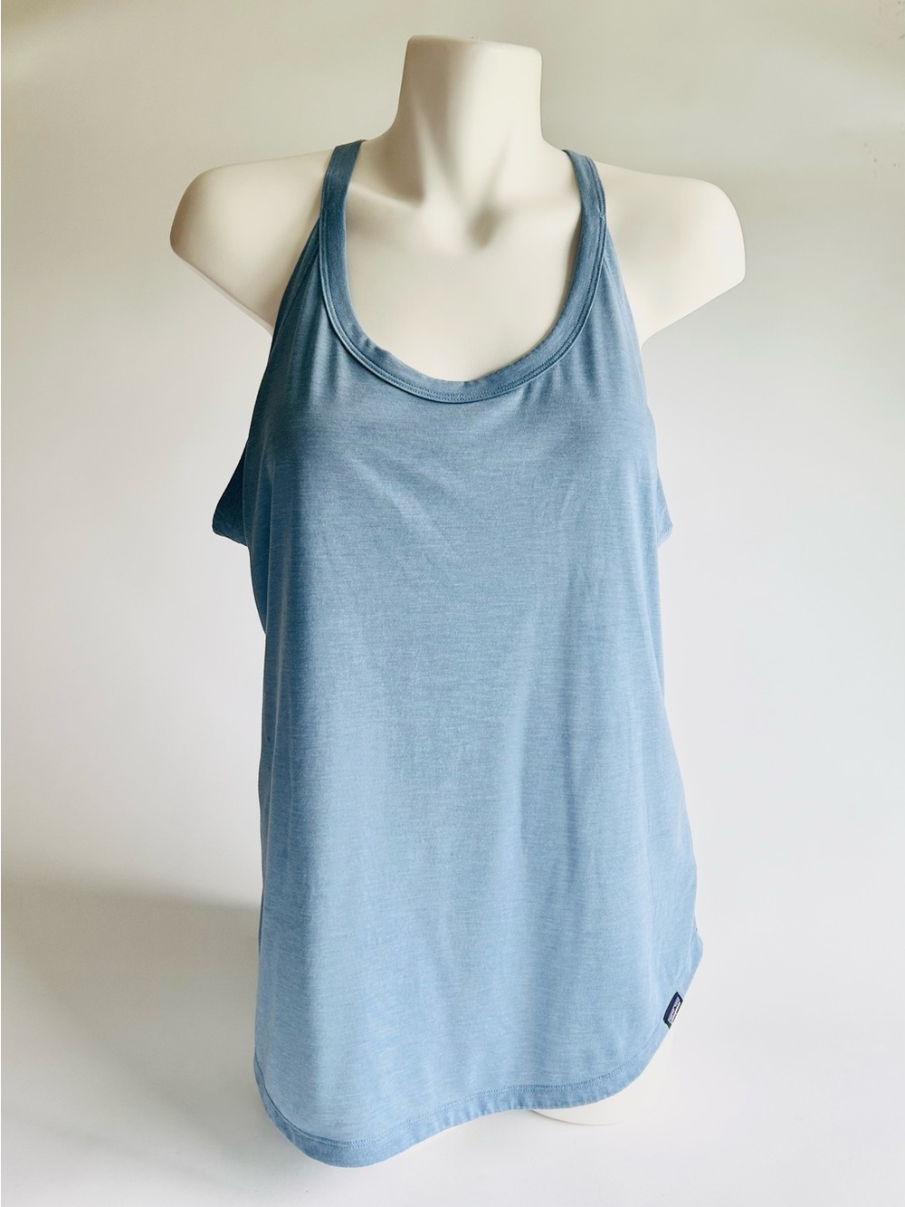 Patagonia Light Blue Polyester Racerback Tank size XL